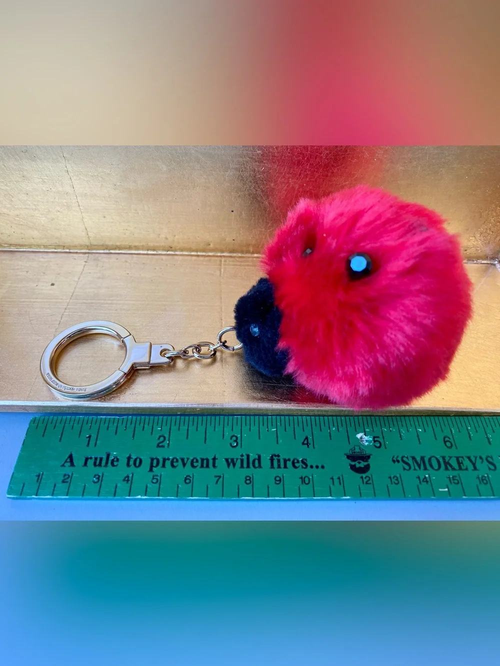 Cute Kate Spade New York Bag Charm. Ladybug Pom Pom